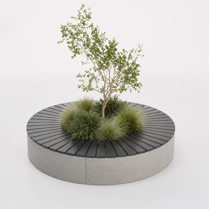 Curved Bench